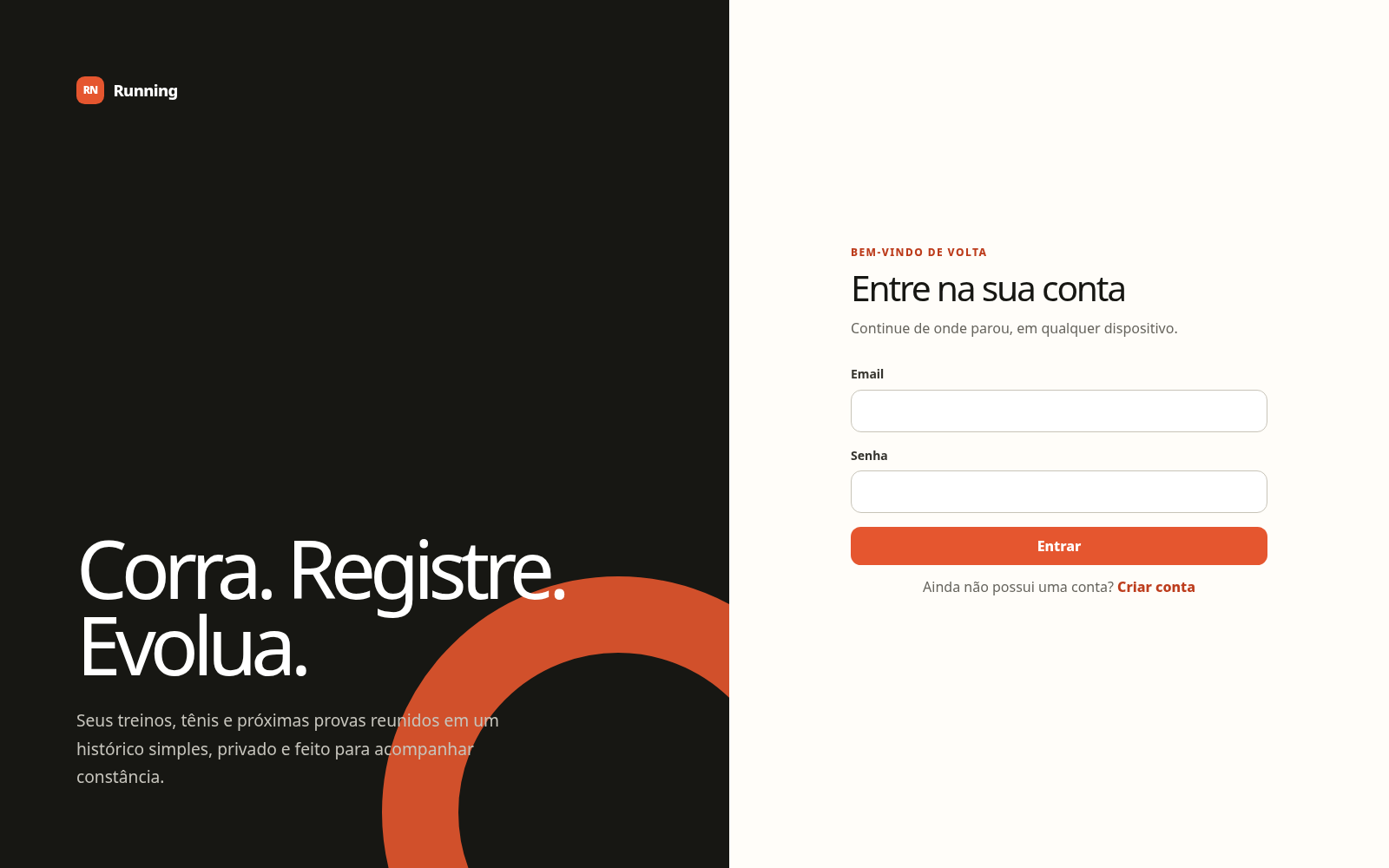 Running Analytics production login screen