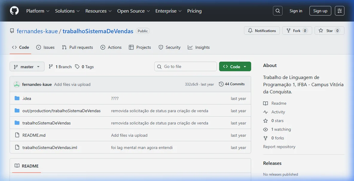 Sistema de Vendas preview